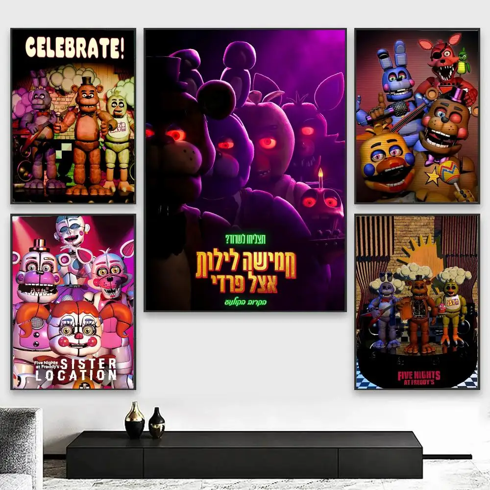 F-Fnaf Five-nights-At-Freddys Classic Painting Calligraphy Canvas Art Styles, Wall Art Decor, Living Room Decor