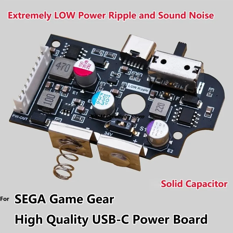 USB-C Power Board PCB Switch Motherboard for SEGA Game Gear GGl High Brightness IPS LCD Screen MainBoard Repair