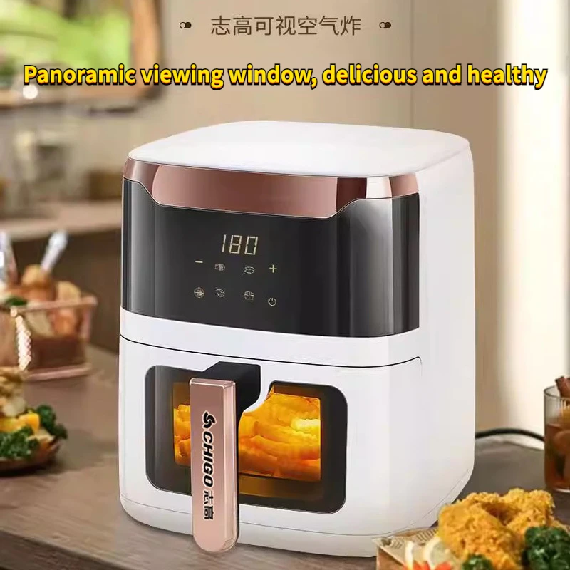 Zhigao 6L air fryer household multifunctional fully automatic integrated electric oven intelligent visual electric fryer 220V