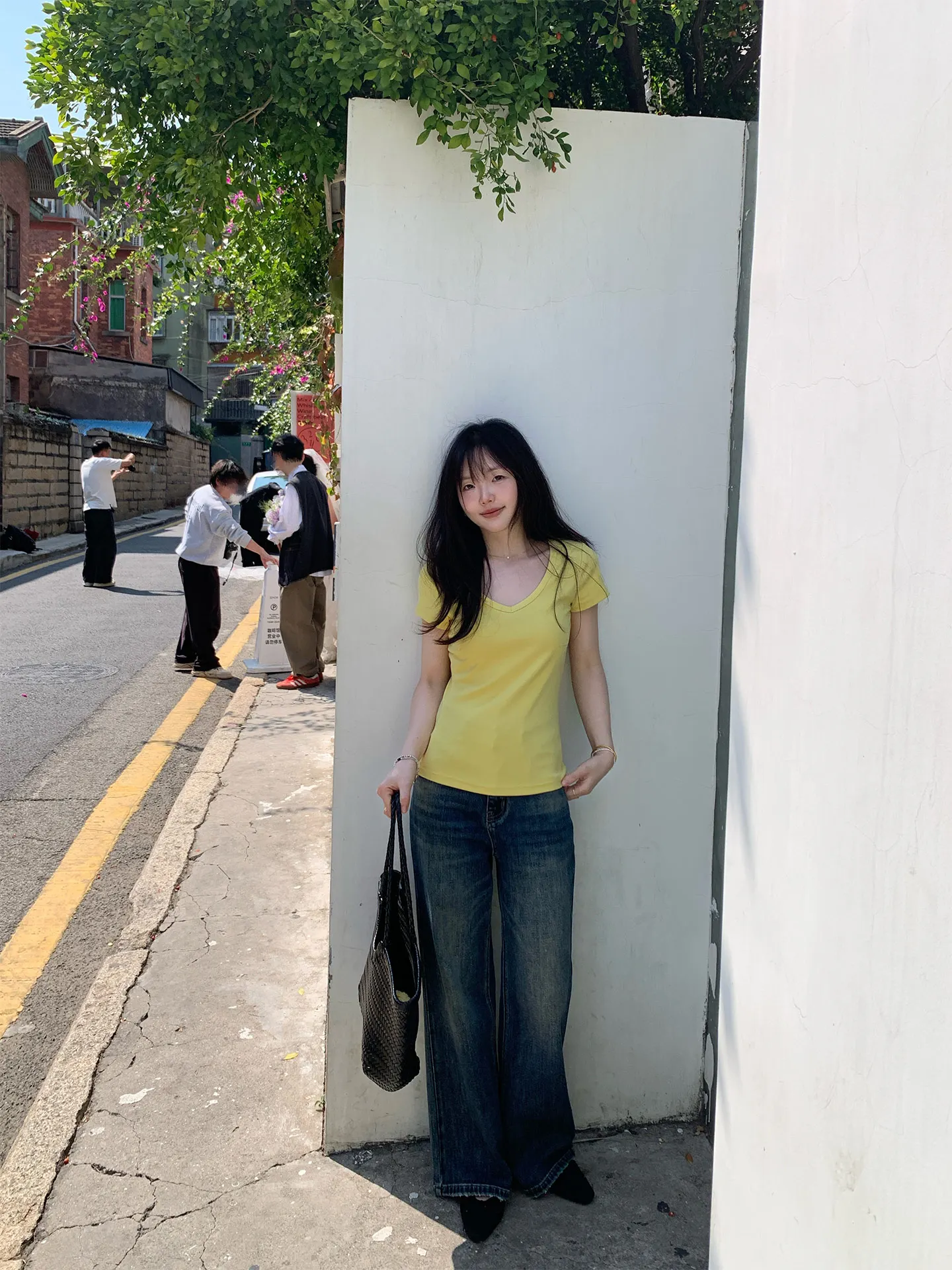 Vintage High Waist Straight Leg Jeans Women's Floor-Length Pants Spring Season Skin-friendly Breathable Low-waist Denim