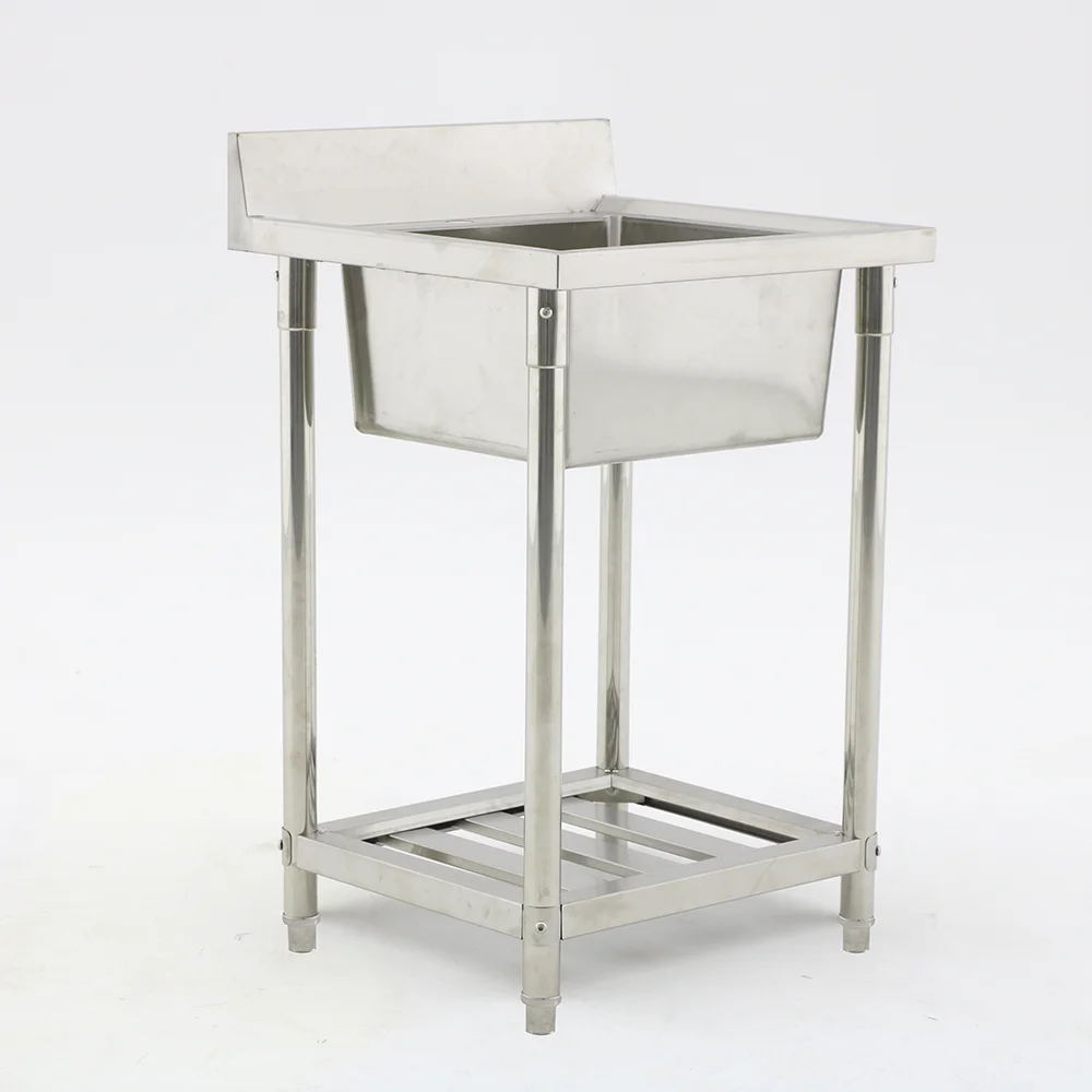 Single Bowl Stainless Steel Wash Basin Kitchen Lab Sink