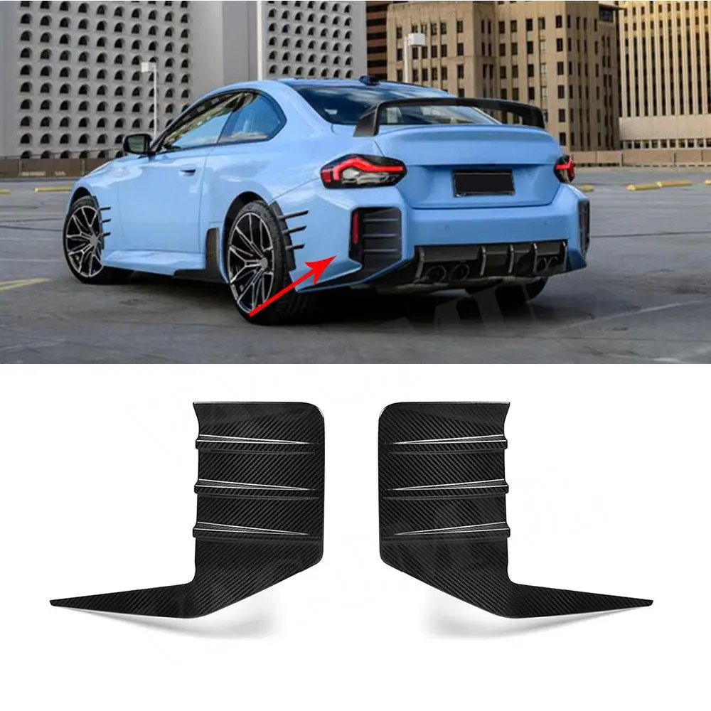 

VACOMUL for BMW 2 Series M2 G87 2 Door 2023+ Dry Carbon Fiber Rear Bumper Air Vent Trim Cover FRP Rear Bumper Vent Fender Decor