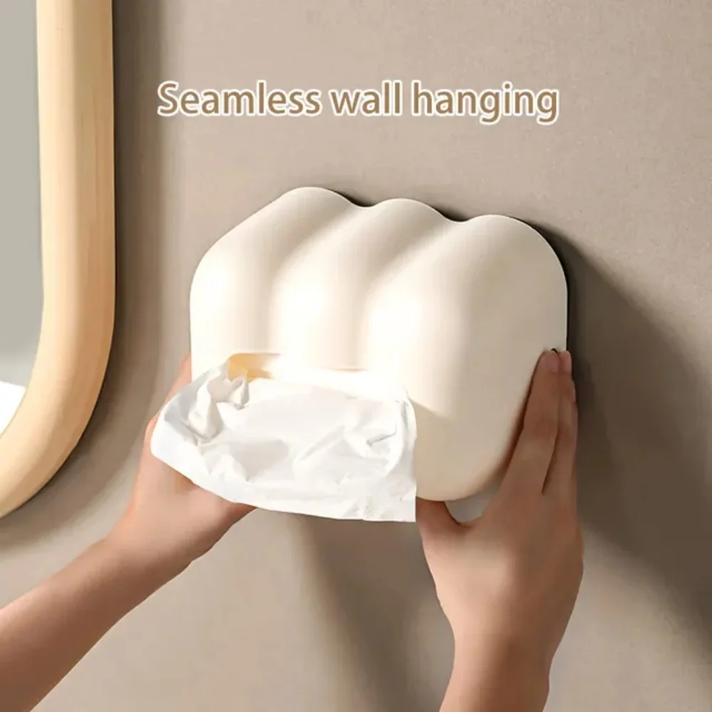 Cloud Creative Tissue Box Household Bathroom Paper Suction Box High-End Cream White Wall Mounted Paper Box