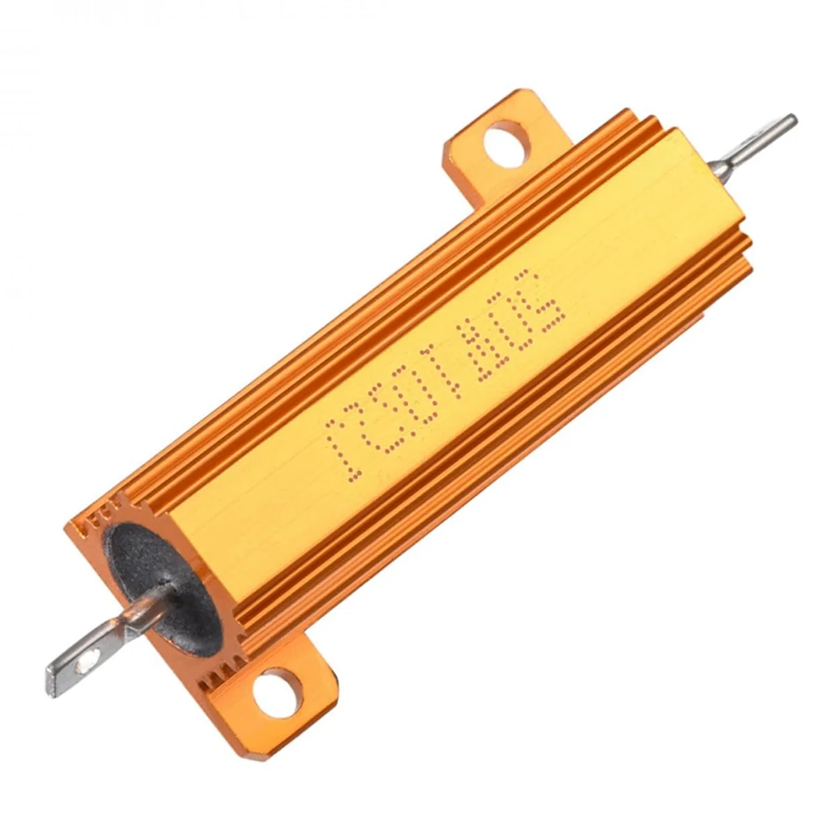 ABNJ 5pcs 50W 10 Ohm 5% Aluminum Housing Case Resistor, Wirewound Resistors Screw Tap Chassis Mounted, LED Car Resistor