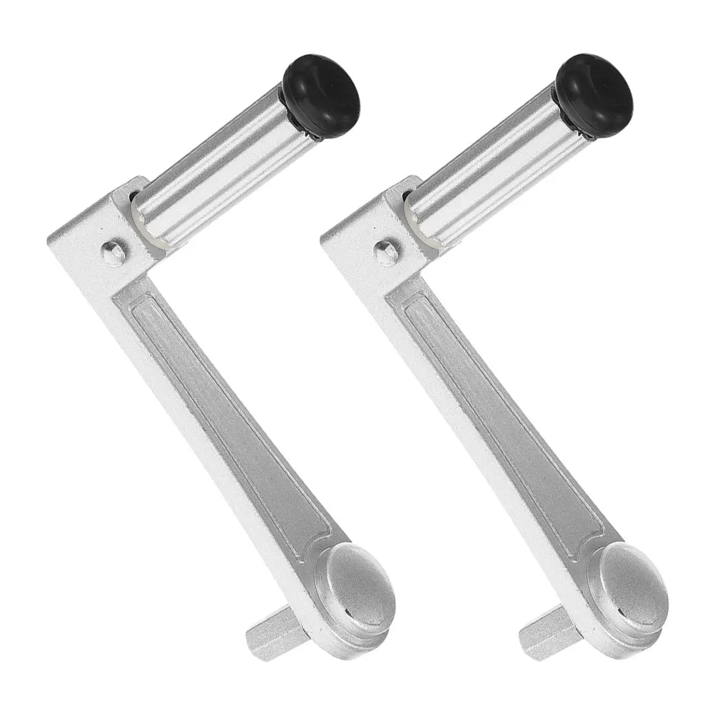 

2pcs Hand Crank Clothes Rack Hanger Handle Reliable Manual Operated Balcony Laundry Dryer Plastic Lift Accessories