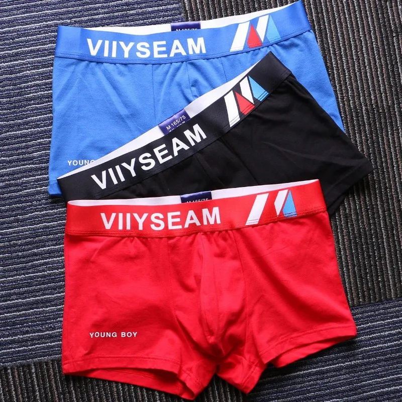 Smooth and Soft Underwear Men's Underwear Cotton Boxers Adult High-grade Large Size Boxers Student Trend Boy Shorts New Style