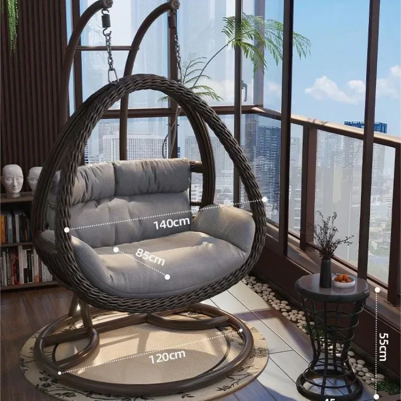 Hanging basket rattan chair household cradle chair indoor balcony hanging chair courtyard bird's nest drop hanging