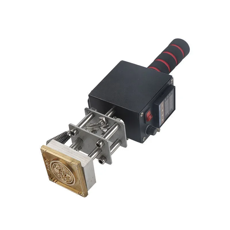 500W Handheld Copper Mold Hot Stamping Machine for Embossing Logo Cake Leather Embossing Wood Stamp Tool for Logo/Label Imprint