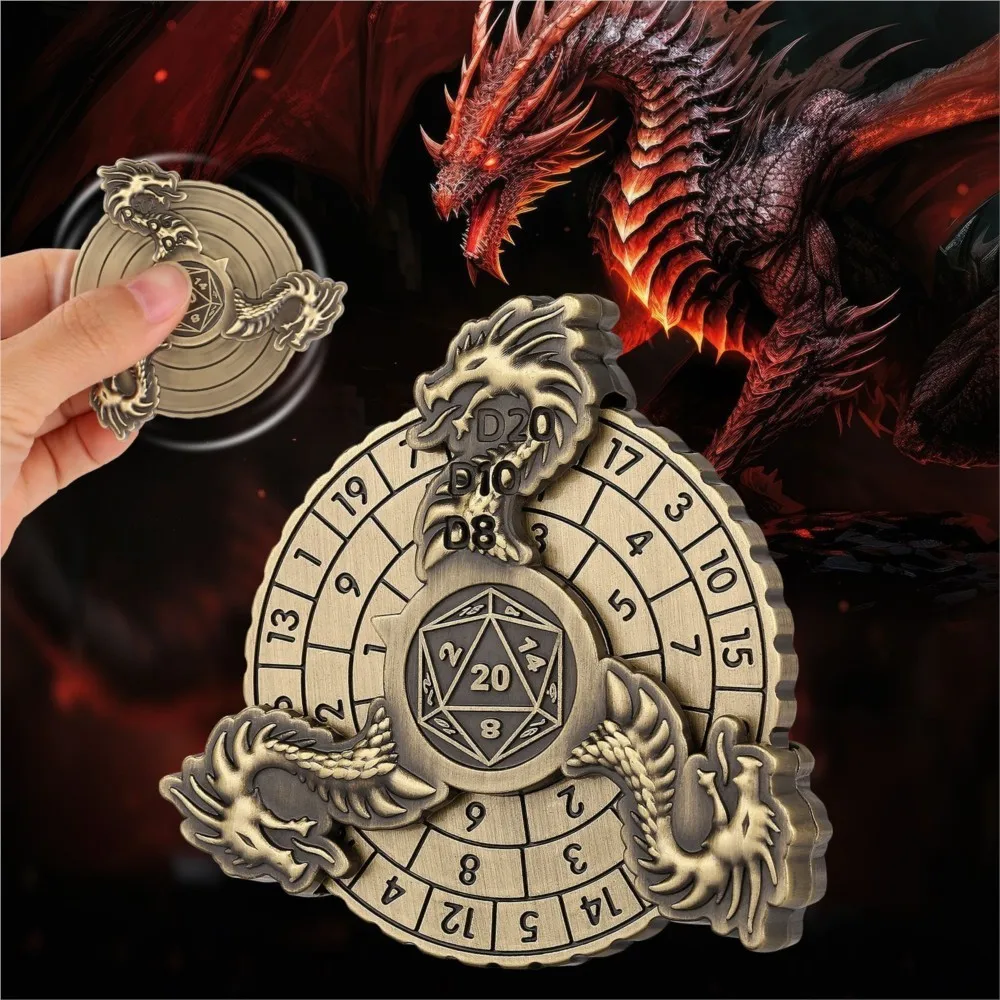 دوار النرد المعدني DND 7 في 1، مناسب لمشغلات الألعاب DND Dungeons & Dragons