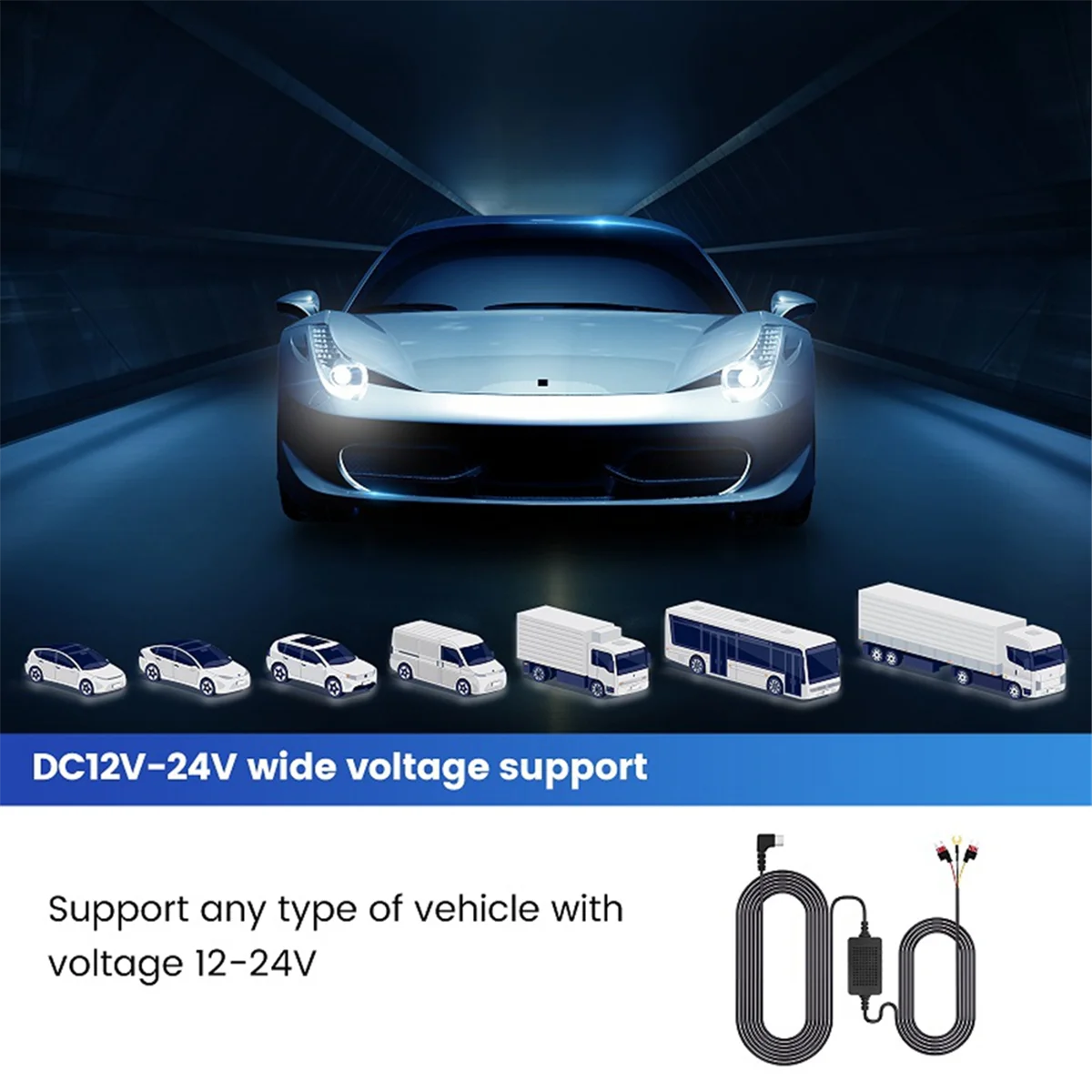 Nuovo universale 3.5M Car Dash CAM Wire 12/24V a 5V 3A Veicolo DVR Hardwire Cable Kit Videocamera Registratore Tipo-C Linea