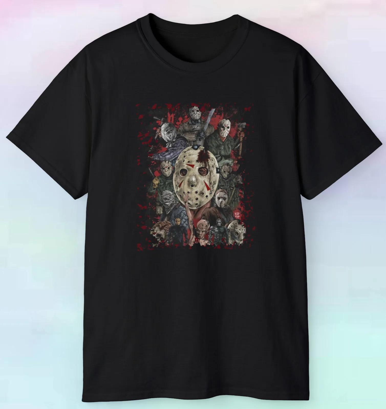 

Men's Women's The Many Faces of Jason T Shirt | Halloween Horror Slasher | S-5XL