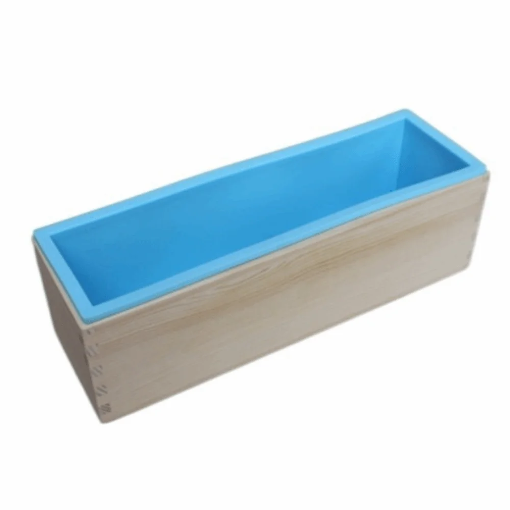 

1200ml Silicone Soap Mold Wooden Box Reusable Rectangle Soap Mold DIY Handmade Flexible Silicone Soap Box Toast Mold