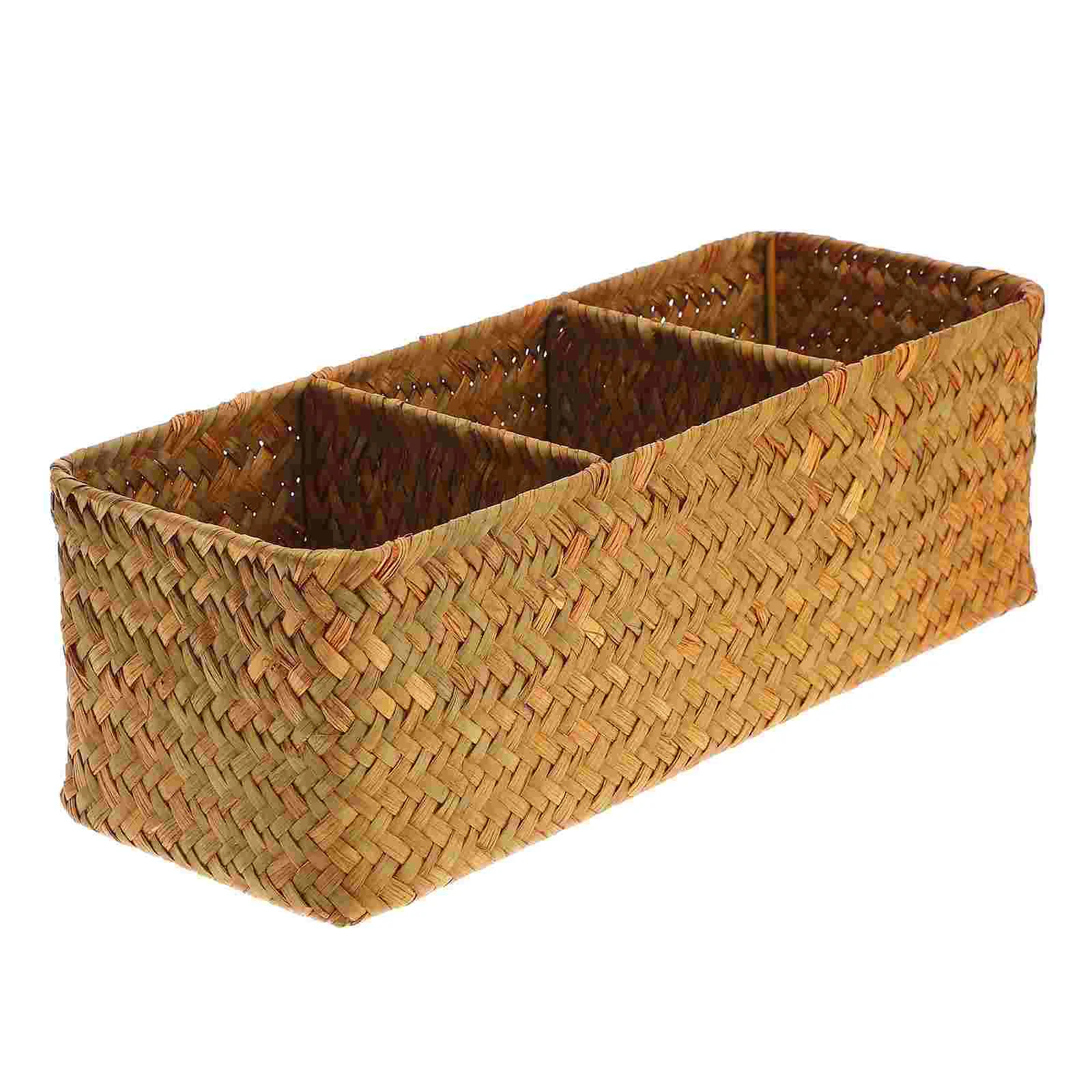 

Large Storage Basket Woven Box Tank Toy Sundries Organizer Drawer Wicker Coffee Home Container