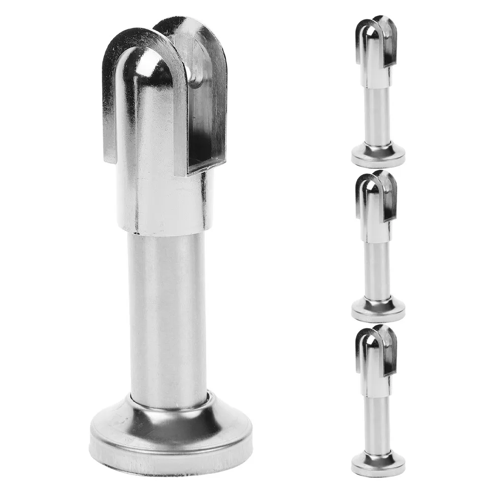 4Pcs Stainless Steel Toilet Partition Support Foot Precision Engineered Restroom Partition Fitting for High Traffic Public