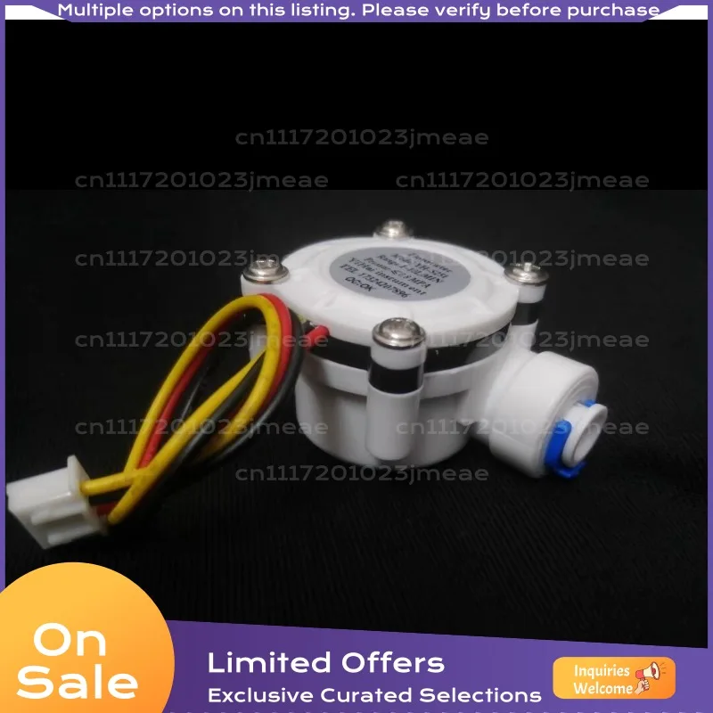 2-Pin Quick-Connect Hall Water Flow Sensor, 6mm Push-Fit Liquid Pulse Flow Meter for Water Dispenser, RO Purifier, Tea Table