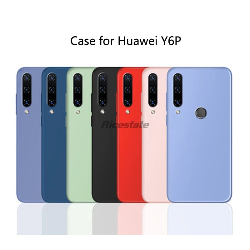 Case For Huawei Y6P Ultra-thin Matte colorful back cover for Huawei Y6 P 2020 silicone TPU Soft phone Case