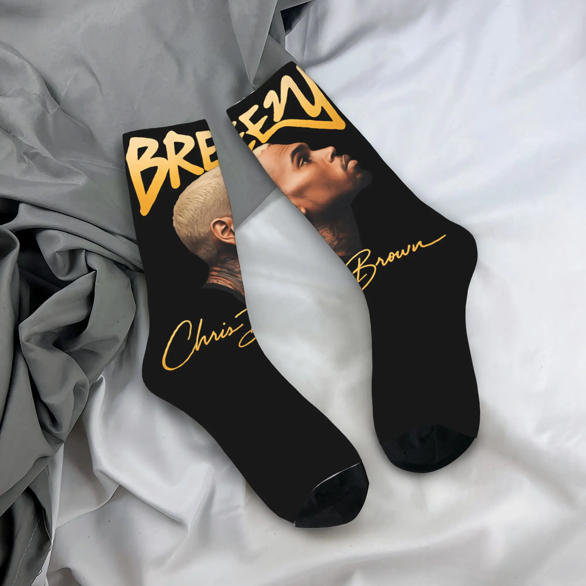 Chris Socks Breezy Bowl XX Browns Graphic Stockings Anti Skid Men Socks Warm Soft Spring Fashion Outdoor Sports Socks