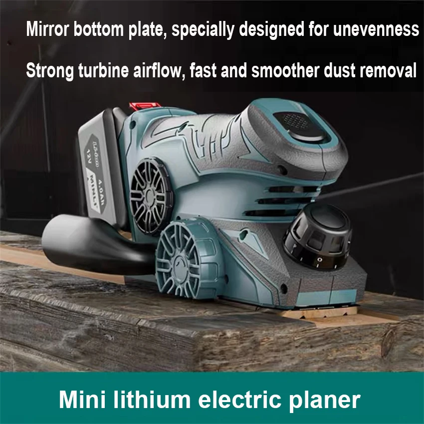 

Electric Planer Brushless Motor Electric Router Trimmer Wood Cutting Machine Woodworking Tool For 12V Battery
