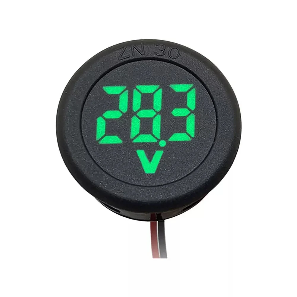 DC 4-100V Digital Voltmeter LED Digital Display Circular Voltmeter Car Voltage Current Meter Volt Detector Tester For Car Boat