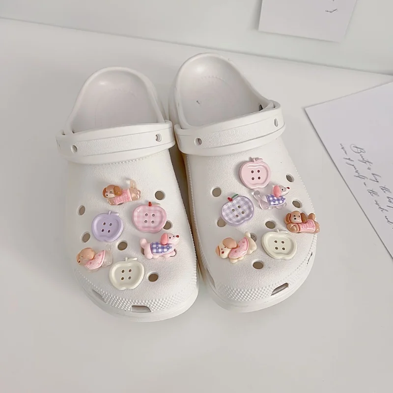 New Plastic Dachshund Shoe Charms Cute Dog Shoe Accessories Outfits for Sandals, Garden Shoes & Pet Lovers Xmas Gifts