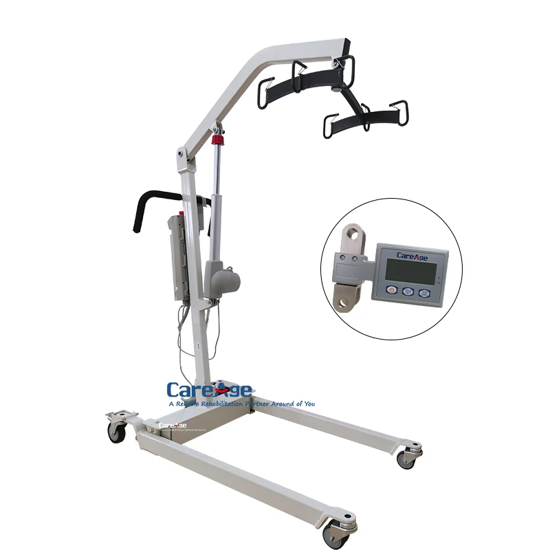 

Hydraulic Hoyer Lift For Elderly And Disabled Portable Electric Patient Lift With Weight Scale Steel Material Medical Supply