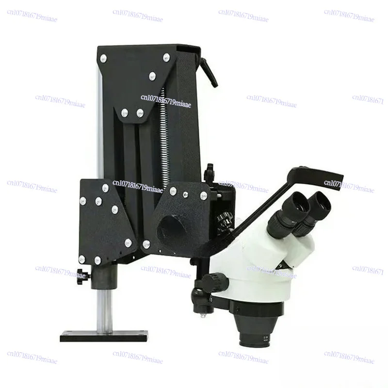 Adjustable Magnification Stereoscopic Microscope Durable Alloy Support for Craft and Dental Repair Work