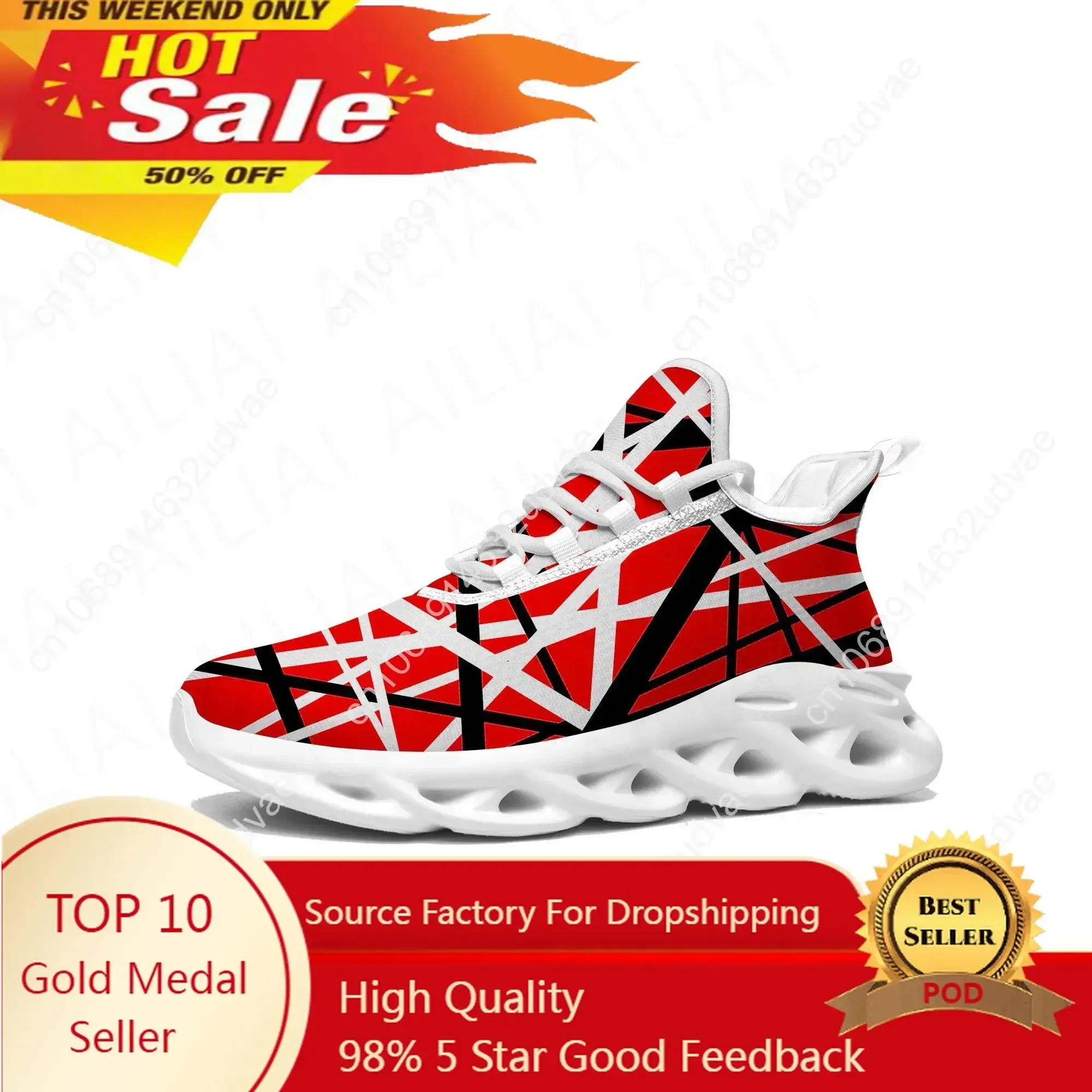 Van Evh 1984 Stripes Halen 5150 Flats Sneakers High Quality Mens Womens Sports Shoes Customized Sneaker Casual Custom Made Shoe