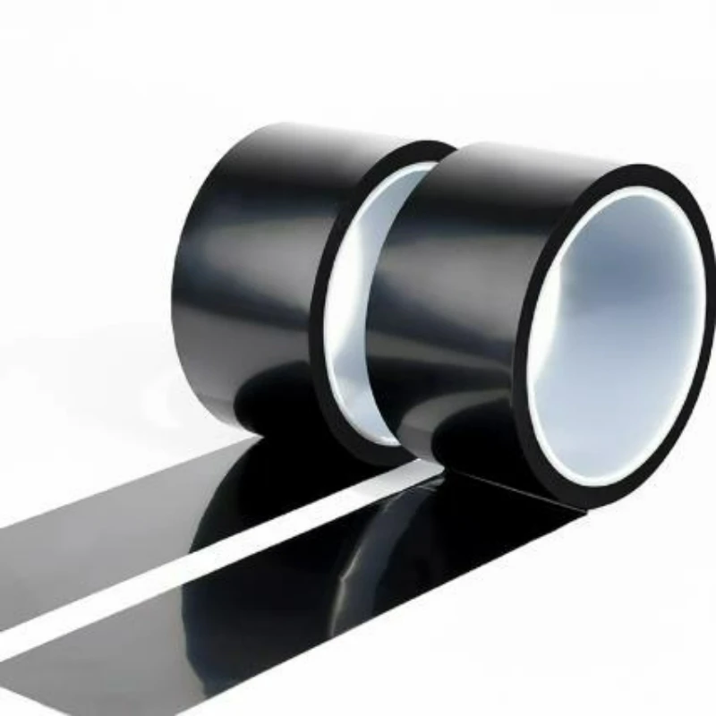1-6Rolls Black Insulation Flame Retardant Matt Blackout High Temperature Resistant Tape PI Film Polyimide Film Line Wrapping 33M