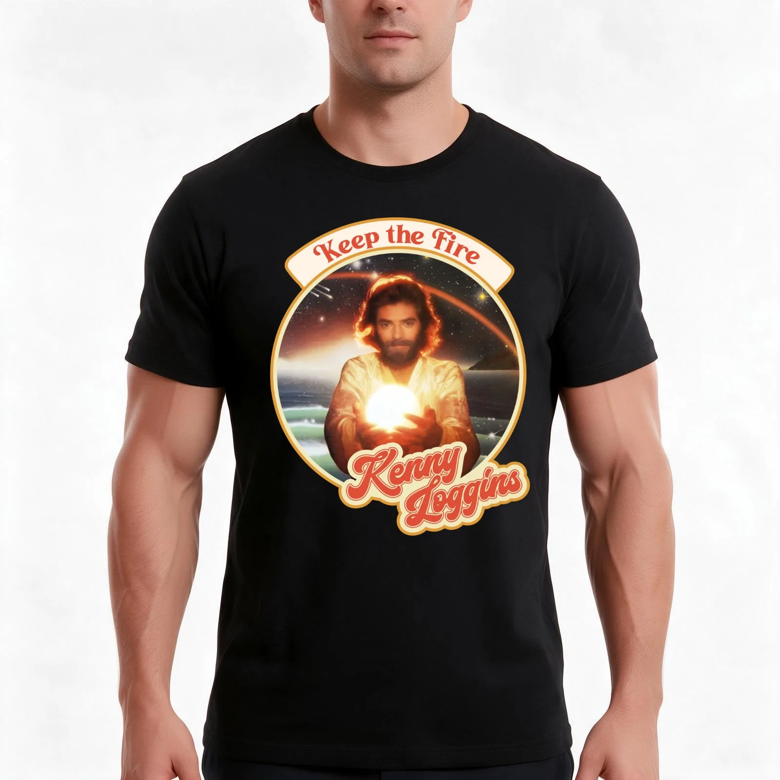 Kenny Loggins Retro Tour Style Design T-Shirt, Summer Casual Cotton Tee, Oversized Streetwear Tops, Vintage Graphic Print