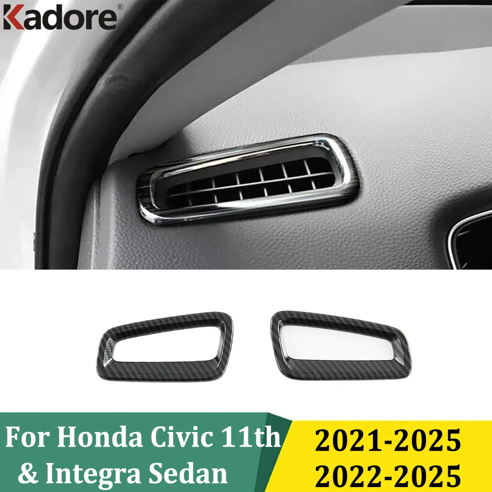 For Honda Civic 11th 2021-2025 & Integra Sedan 2022-2025 Front Upper Air Vent Outlet Cover Trim Interior Car Styling Accessories