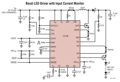 LT3796 LT3796EFE-1 LT3796IFE-1 LT3796HFE-1 - 100V Constant-Current and Constant-Voltage Controller with Dual Current Sense