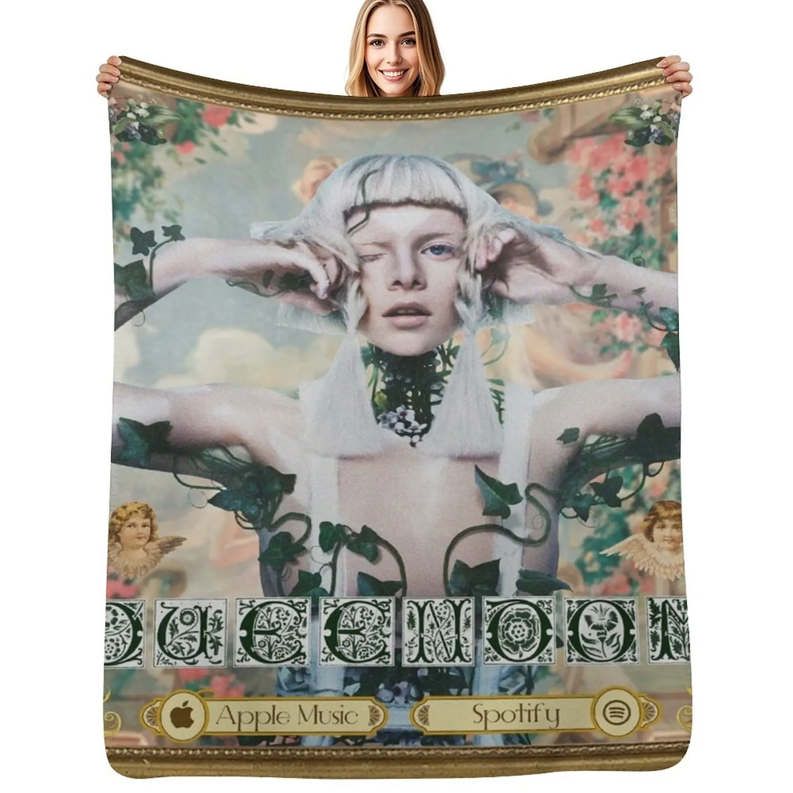 Aurora Aksnes Album Cover Throw Blanket Lightweight Warm Blanket for Indoor Outdoor Use