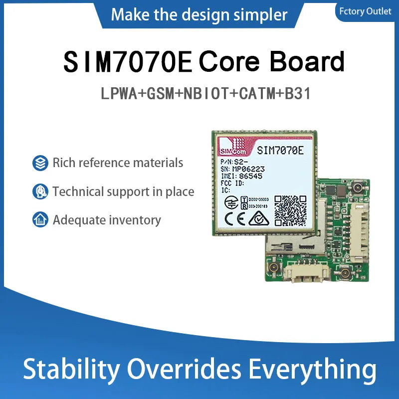 SIMcom SIM7070E NBIOT CATM LPWA Core Board 1pcs