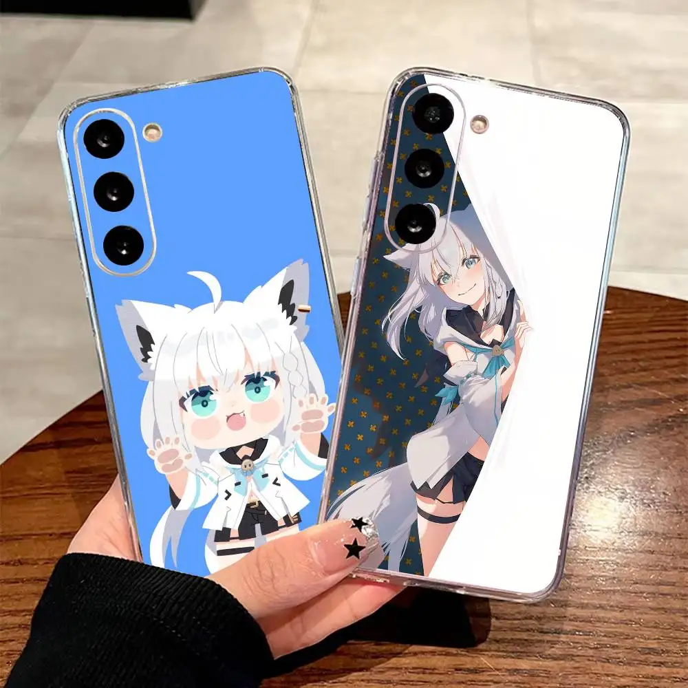 Virtual Youtuber Girl Shirakami Fubuki   Phone Case For Samsung A05 A54 A34 A24 A14 Cover Transparent Silicone Phone Cover
