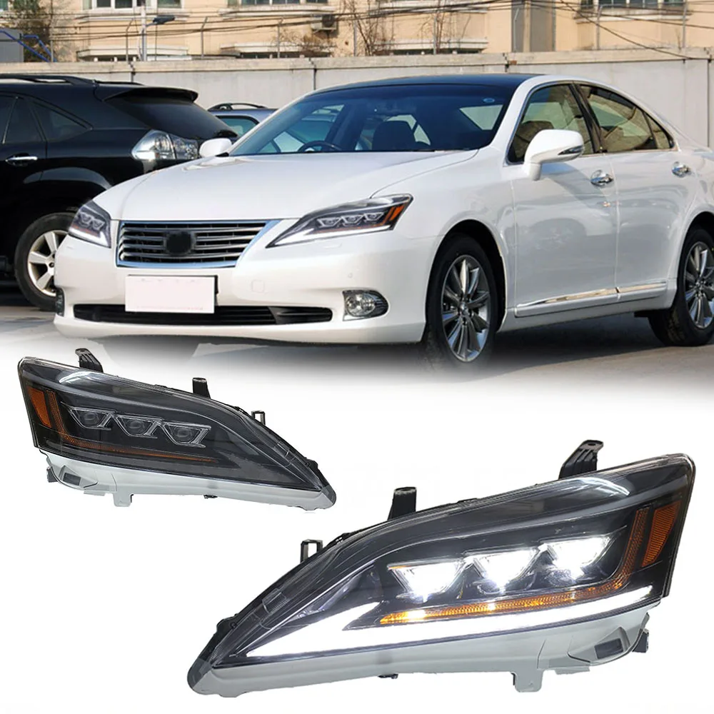 

Стайлинговые светодиодные фары для LEXUS ES 06-12, 3-объективный стиль, полностью светодиодный DRL, автомобильный фонарь в сборе, сигнал, автоаксессуары, модифицированная лампа