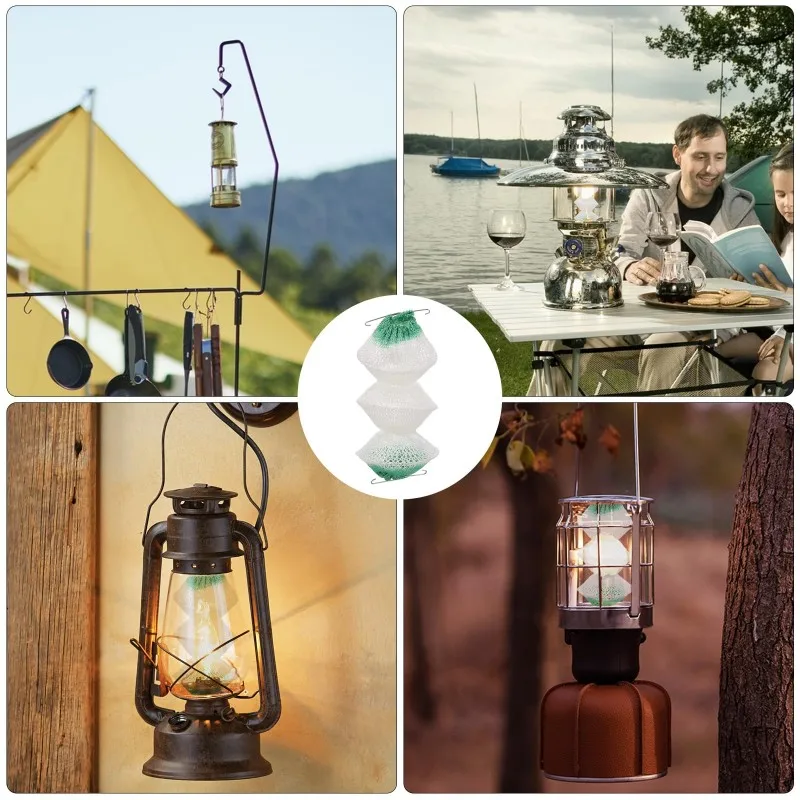 

【NOW SAVE】For Outdoor Lighting 12-Pack 3-Layer Accordion Shape Gas Lamp Mantles- Lantern Mantles For Gas Lanterns