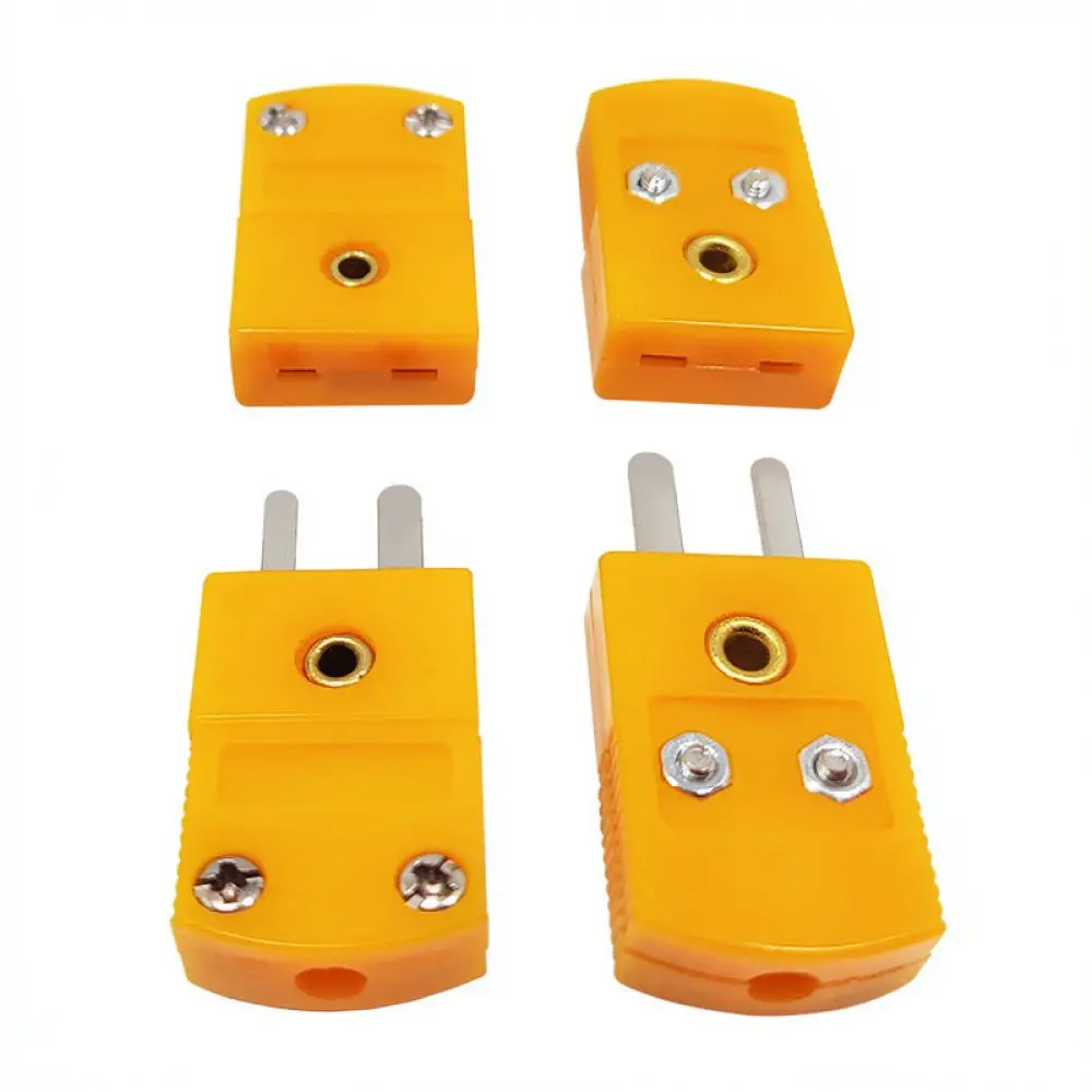 Mini K Type Thermocouple Connector Orange Plug Socket Industrial Temperature Sensor Instrument Stable Wiring Accessory