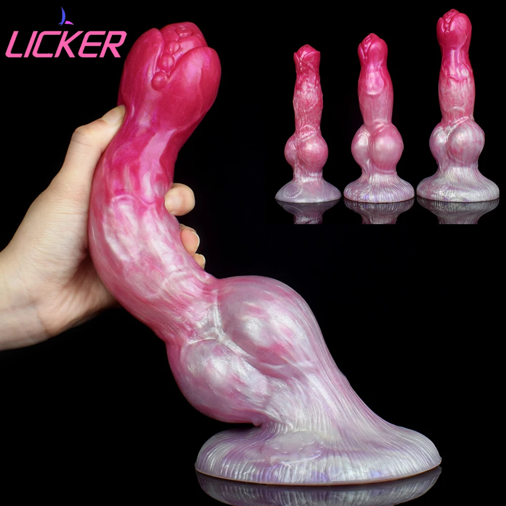 

LICKER Animal Knot Penis Anal Sex Female Toys With Sucker Dog Dildo Butt Plug Huge Dick Pleasure Product For Women Masturbator