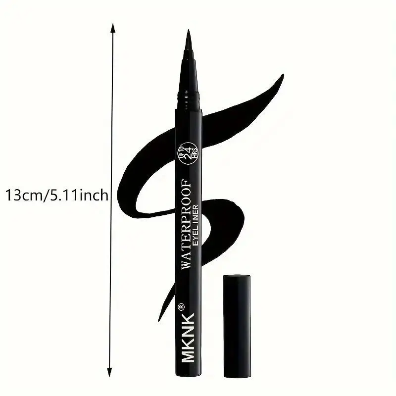 1pc Waterproof Eyeliner Pen, Ultra Fine Tip, Long-Lasting Smudge-Proof, Satin Finish, Black Shade, Sweat-Resistant Eye Ma