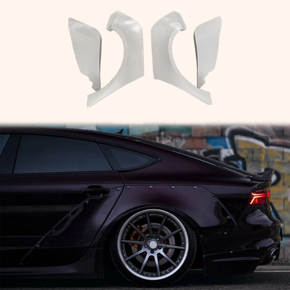

For 10-17 A7 S7 RS7 Sedan Fiberglass CC Style Rear Fender Flares Arch +90mm