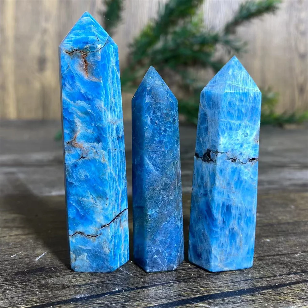 Natural Crystal Apatite Tower Wand Point Baby Stone Healing Gemstone Specimen Minerals Reiki Wicca Geode Garden Room Decoration