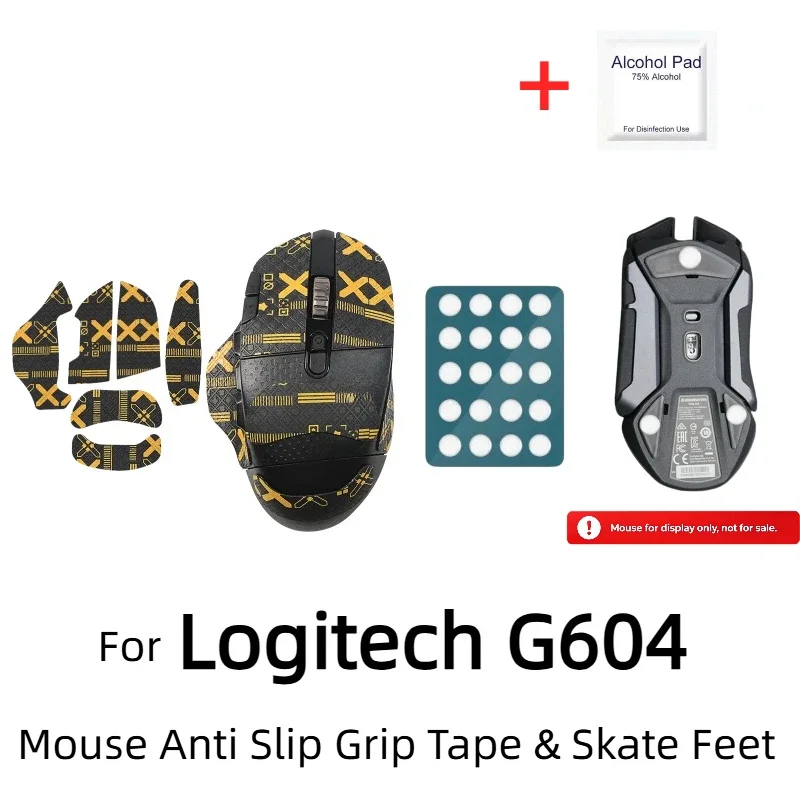 Mouse Skin Sticker Set, Anti Slip Mouse Grip Tape Skates Set 1set 2set For Logitech G604 Gaming Mouse PC Laptop Accessories