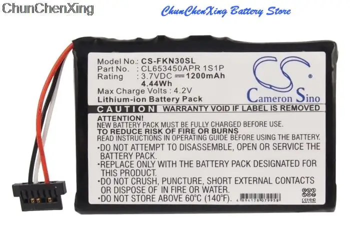 카메론 시노 1200 mah 배터리 cl653450apr 1s1p falk e30, e60, n120, n200, n205, n220l, n240l, n30, n40, n80, 네비게이터 3500