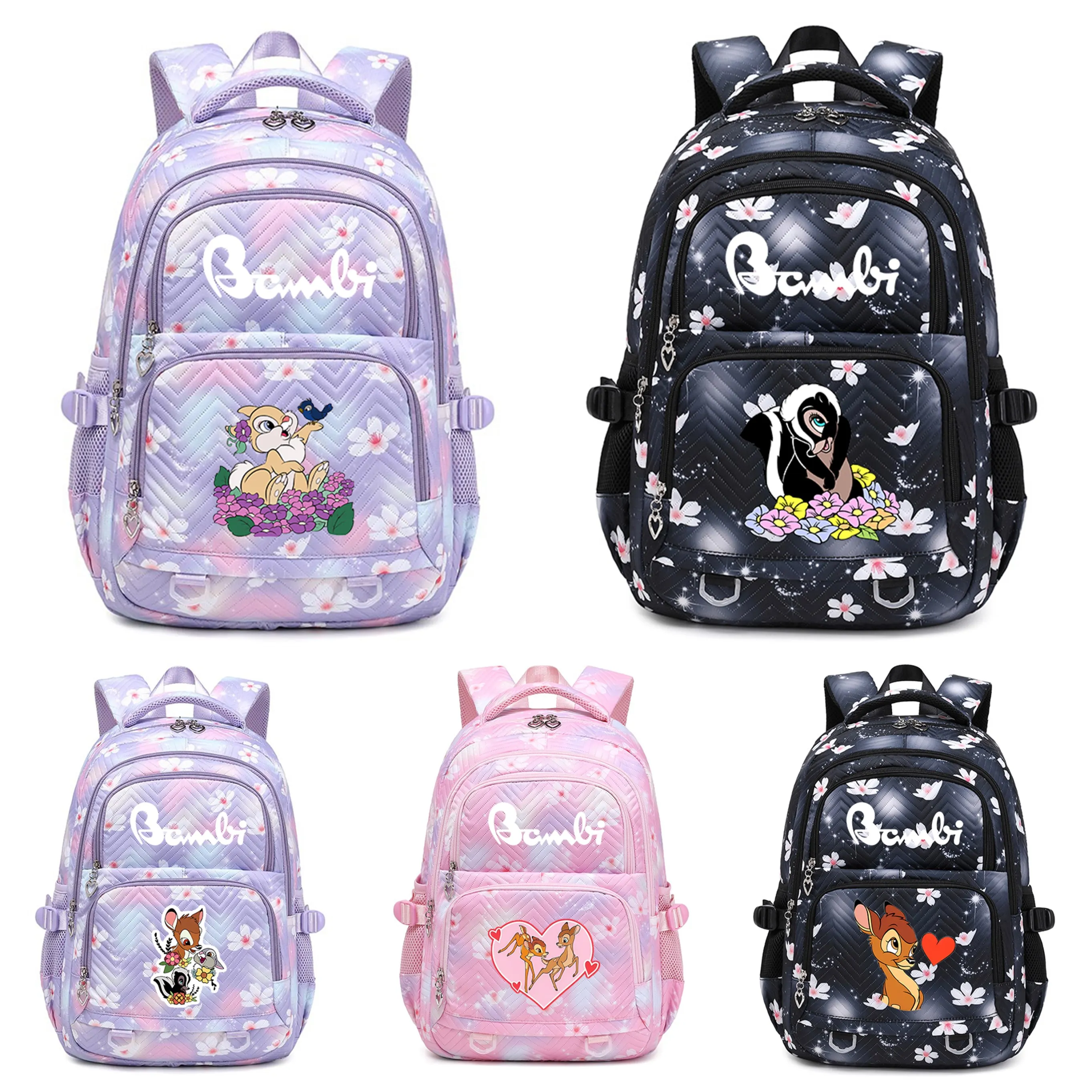 Disney Bambi Backpacks Schoolbag for Teenage Girls Fasion Women Backpack Female Waterproof Travel Bag Students Bookbag Mochila