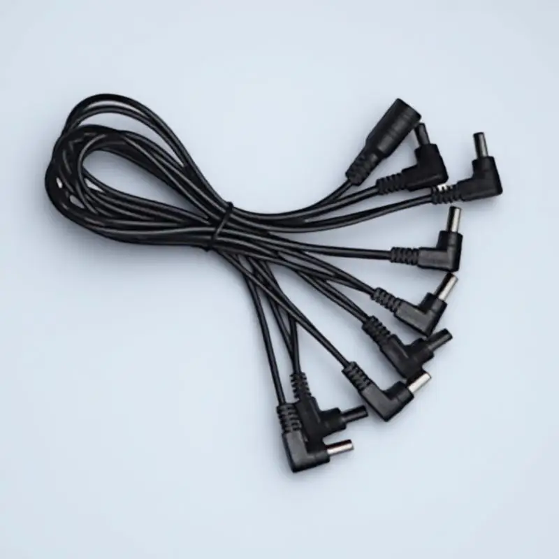 デイジーチェーン電源ケーブル ギター/ベースペダル用 1入力5出力スプリッター 高耐久性 静音設計 プレミアムペダルボード電源