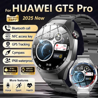 2025New For Huawei GT5 Pro Smart Watch Men HD AMOLED Screen GPS Motion trajectory HeartRate Bluetooth Call 1.52\