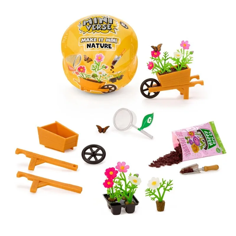 Original MGA Miniverse Home Decor Ball DIY Miniature Scene Plant Bird Blind Capsule Collectible Desk Toy Mini Model Display