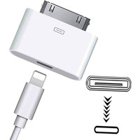 Lighting To 30Pin Adapter 8Pin Male To 30 Pin Female Charging Sync Converter for IPhone 4 4S IPad 2 3 IPod Touch Charger Cable