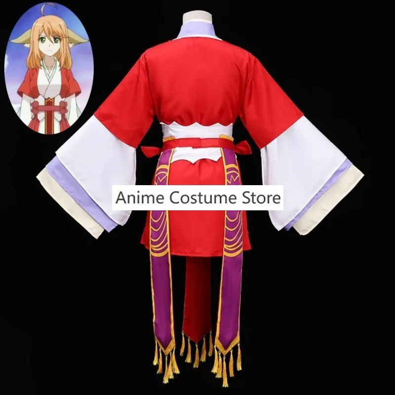Tushan Honghong disfraz de Cosplay de dibujos animados de Anime, disfraz de Cosplay de espíritu Zorro, Matchmaker, Demon Little, peluca con orejas, uniforme rojo, traje de juego de rol de Halloween