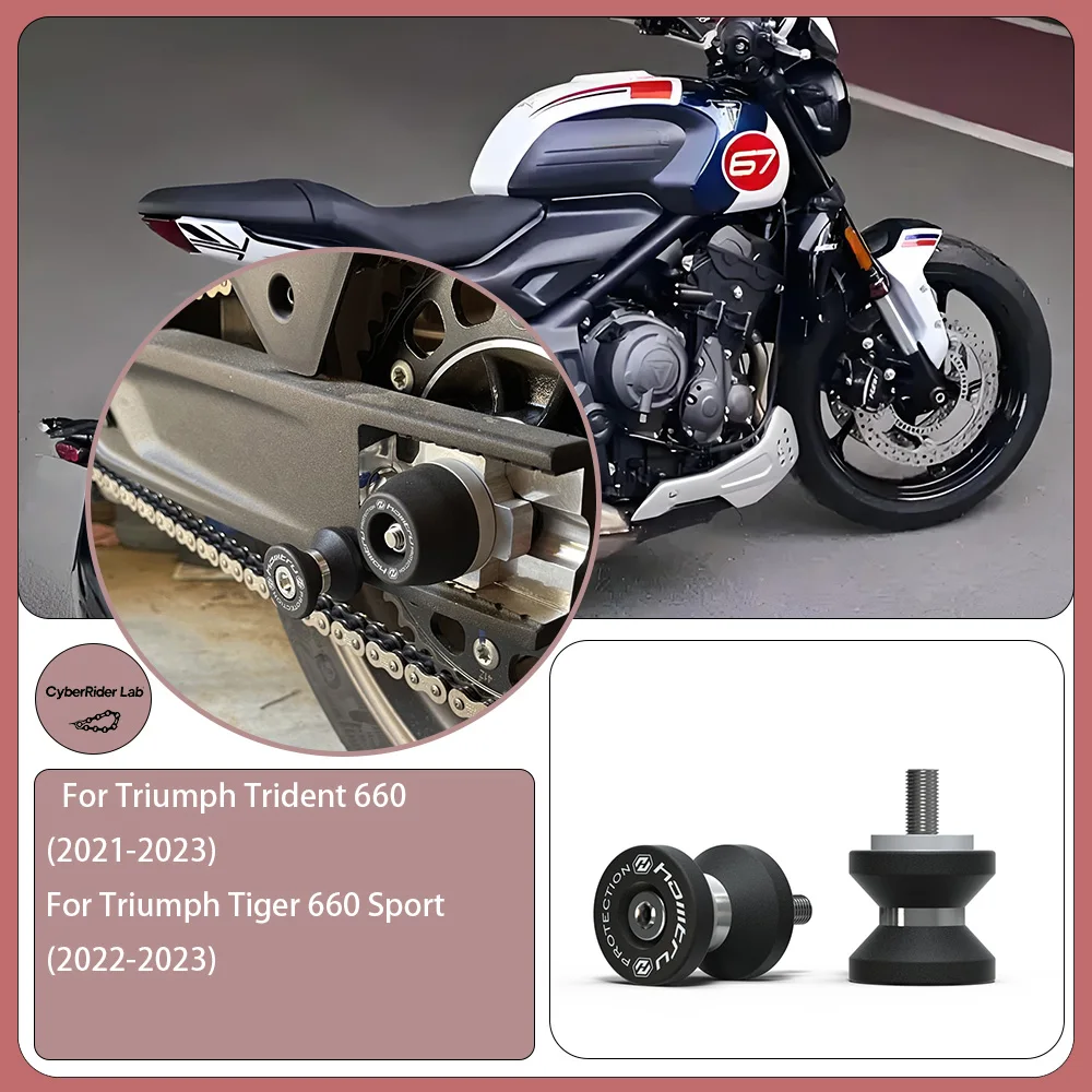 

For Triumph Trident/Tiger 660 Sport 2021-2023 CNC Paddock Bobbins - Tool-Free Install Back to School Rider Gift​